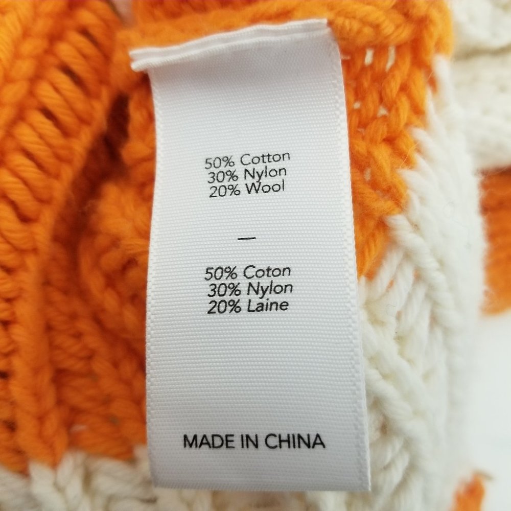 Elizabeth and James Orange Stripe Crop Sweater S - Picture 8 of 9